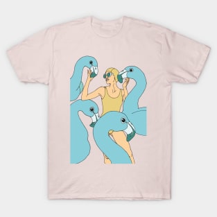 woman with flamingo T-Shirt